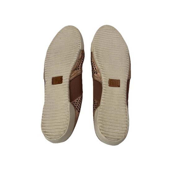 FRYE Melanie Perforated Leather Slip On Rose Gold - Picture 3 of 4